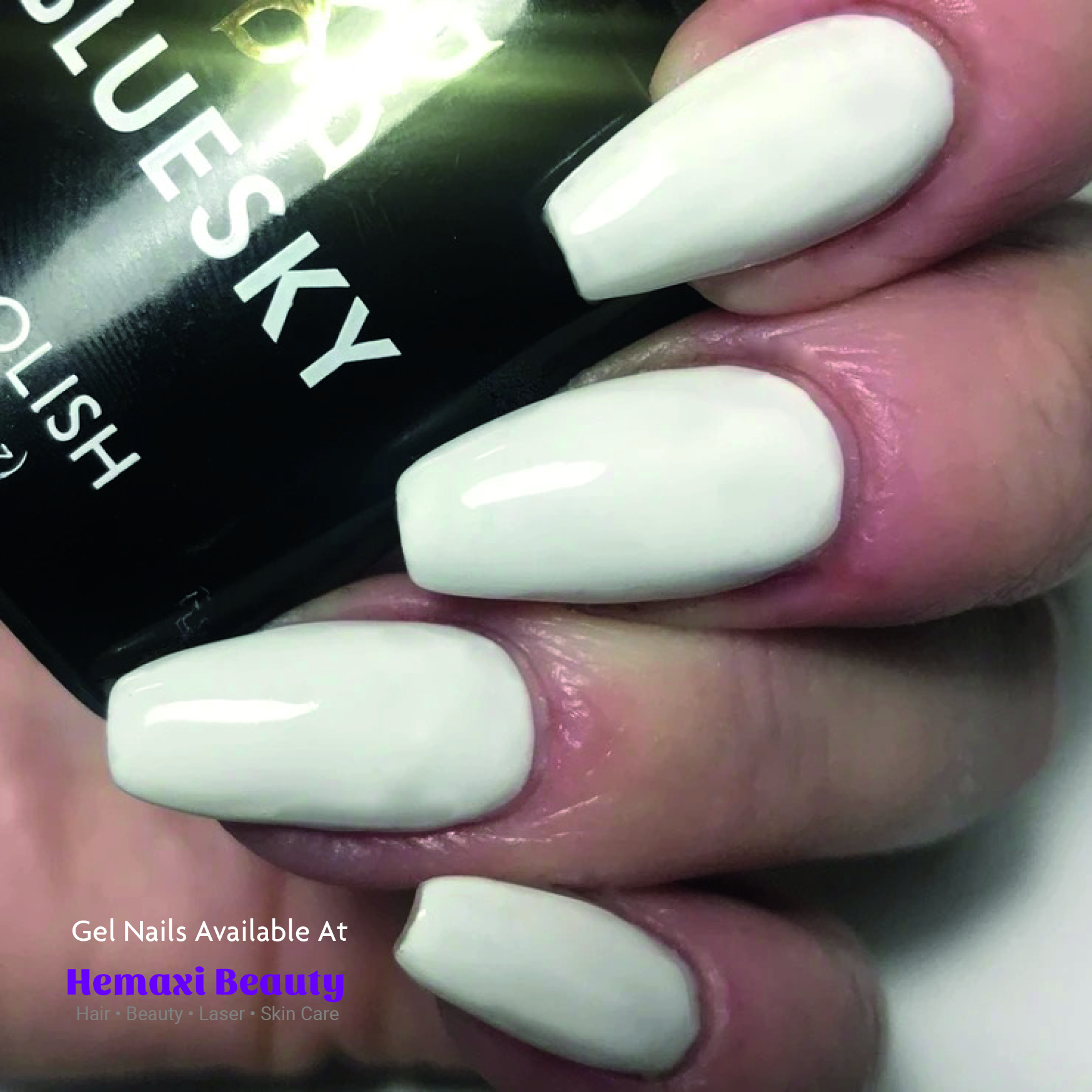 White Gel Nail Birmingham Salon